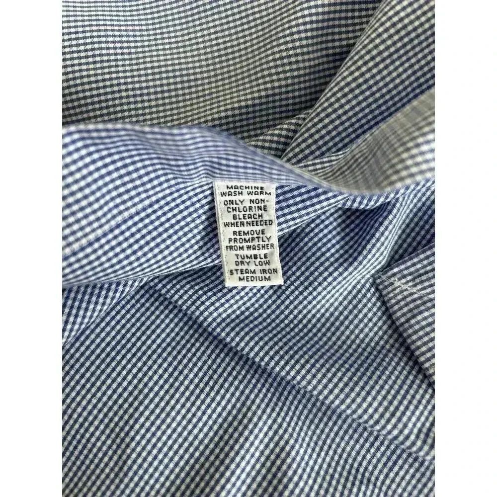 Ralph Lauren Blake Blue Cotton Micro-check Pony Logo Button Down Shirt Size L - Picture 11 of 13
